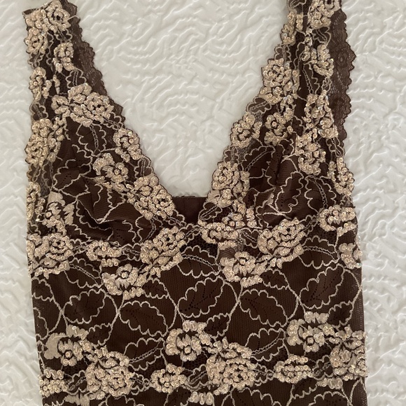 Blinc1000 Vintage Sequin Camisole Brown Small - Picture 4 of 12